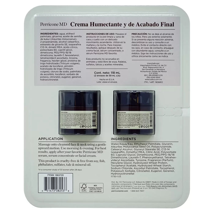 CREMA HUMECTANTE 2/59 ML PERRICONE MD - GRADO B