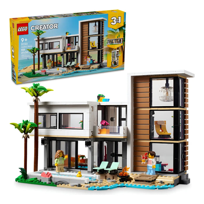 LegoÂ® Creator 3en1 Casa Moderna 31153; Juguete Para NiÃ±os Convertible En Edificio Urbano O CabaÃ±a Del Bosque; 9+ GRADO A