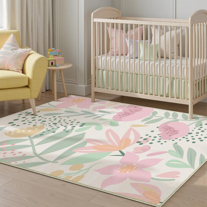 180x270cm Alfombra Decorativa Sala Estilo Moderno Floral GRADO A