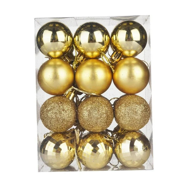 24pzs 4cm Esferas NavideÃ±as De DecoraciÃ³n Adornos De Navidad 11080