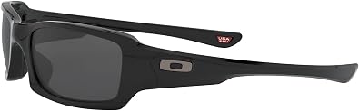 Arm. Solar Oakley Fives Squared 0oo9238 Hombre Prot Uv Color 923804 Color De La Lente Gris Color De La Varilla Negro Color Del Armazan Negro Diseao Proteccian Uv GRADO A