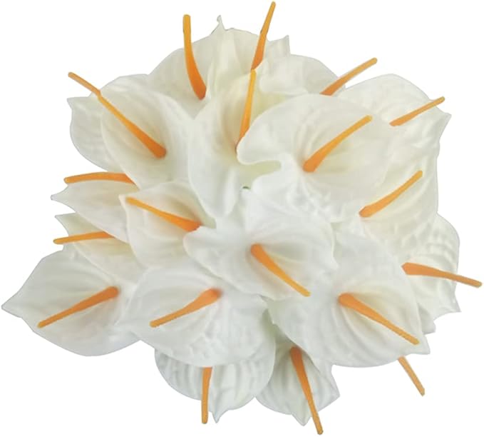 Wbouquet De Anturio Artificial, Tacto Natural 30 Cm Largo grado b