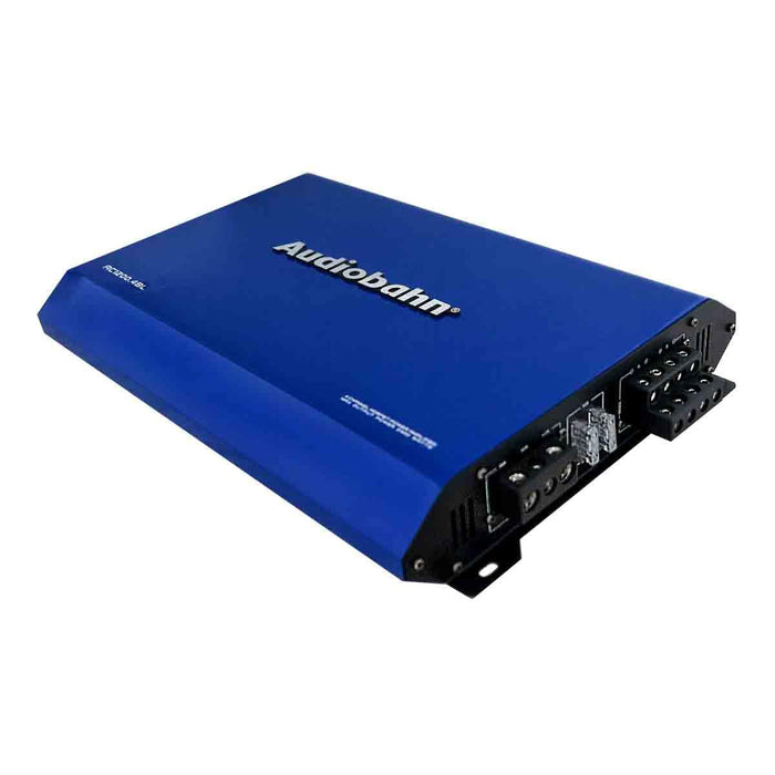 amplificador 4 canales audiobahn ac12004bl 2400w color azul GRADO B