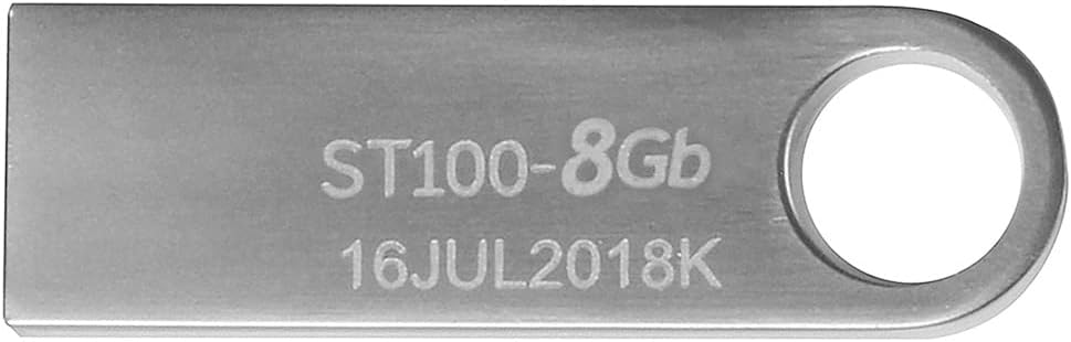 PENDRIVE USB 8GB 2.0 STYLOS TECH ST100 PLATEADO METÁLICO LISO GRADO B
