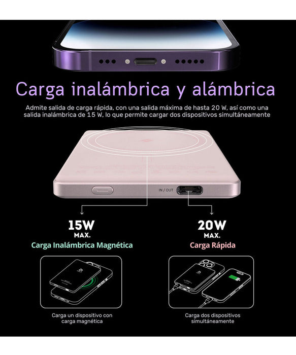 Cargador Bateria Magsafe Power Bank Inalmbrica 5000mah 22w GRADO B