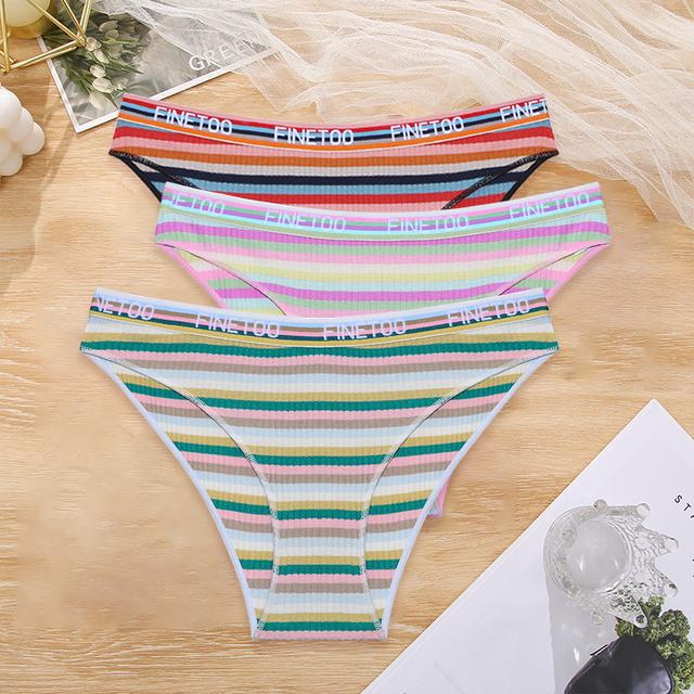 Paquete de 5 Piezas de Ropa Interior de Algodón Finetoo para Mujer