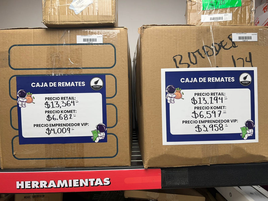 CAJA DE REMATES KOMET 30 ARTICULOS VARIOS OPORTUNIDAD EMPRENDIMIENTO - GRADO B