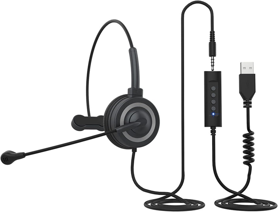 Audífonos Alámbricos Diadema Call Center Con Micrófono GRADO A