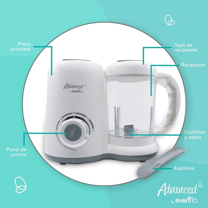 Advanced by Evenflo, Multiprocesador de Alimentos 4 en 1  GRADO A