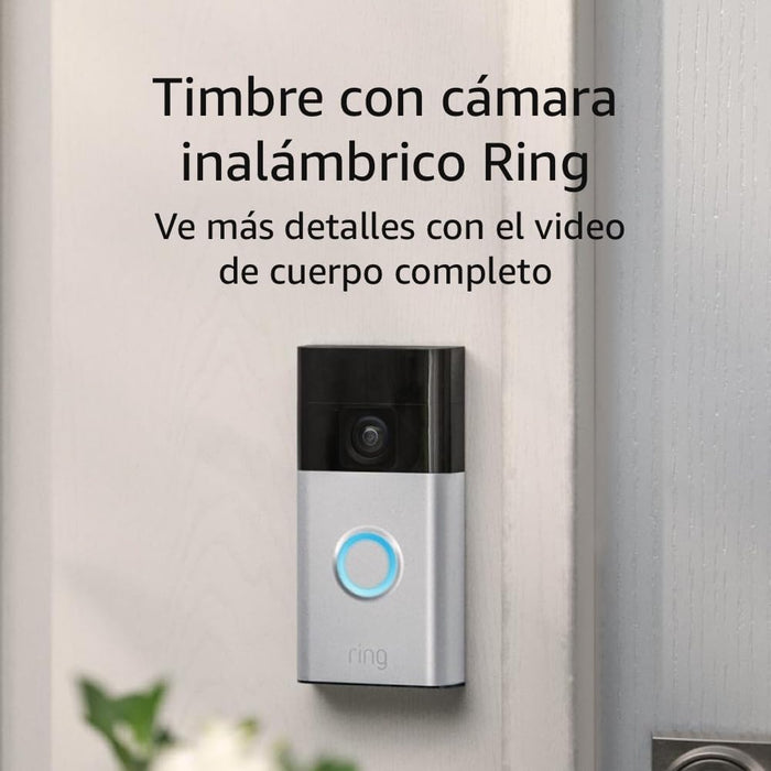 Timbre Con Cámara Inalámbrico Ring Battery Doorbell Satin Nickel GRADO B