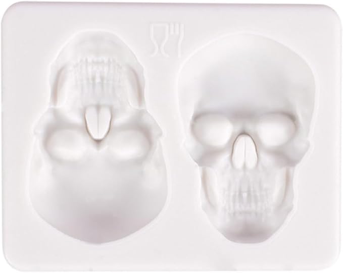 crystal drip skull pendant diy silicone molds4498