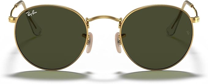 ARM. SOLAR RAY-BAN ROUND METAL 0RB3447 HOMBRE PROT UV 3 COLOR 919631 LENTE VERDE VARILLA ORO ARMAZÃ³N ORO DISEÃ±O PROTECCIÃ³N UV GREEN POLISHED GOLD GRADO A