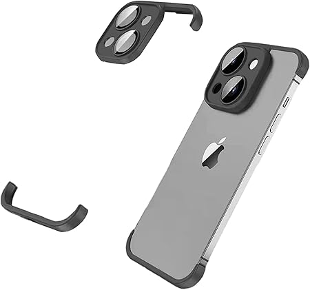 Funda ultrafina sin marco para iPhone 14 Pro Max, funda minimalista con esquina a prueba de golpes, personalizada con protector de lente de cámara, funda de silicona suave sin marco para iPhone 14 Pro GRADO A - TiendaKomet México