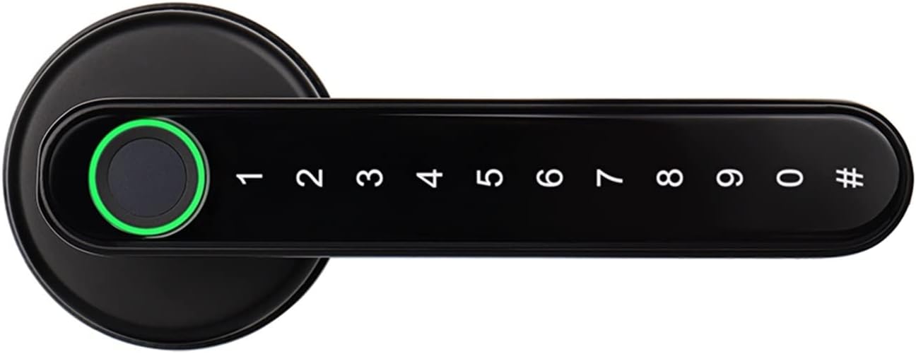 CONTROL REMOTO HUELLA DIGITAL INTELIGENTE CERRADURA BIOMÉTRICA INTERIOR PUERTA DE METAL DE MADERA GRADO A