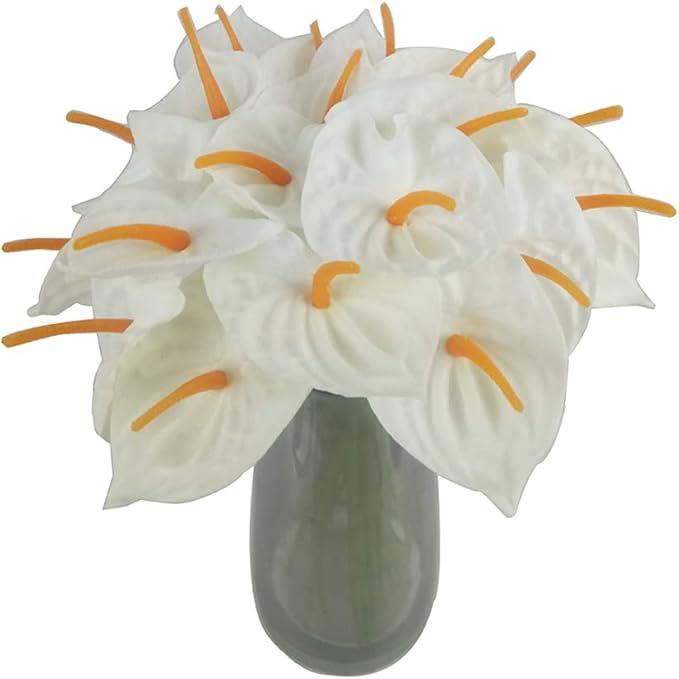 Wbouquet De Anturio Artificial, Tacto Natural 30 Cm Largo grado b