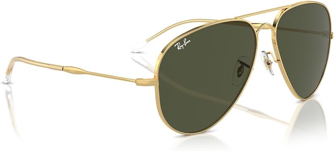 ANTEOJOS DE SOL POLARIZADOS RAY-BAN AVIATOR CLASSIC TALLE LARGE ARMAZÓN POLISHED GOLD Y LENTE GREEN GRADO A