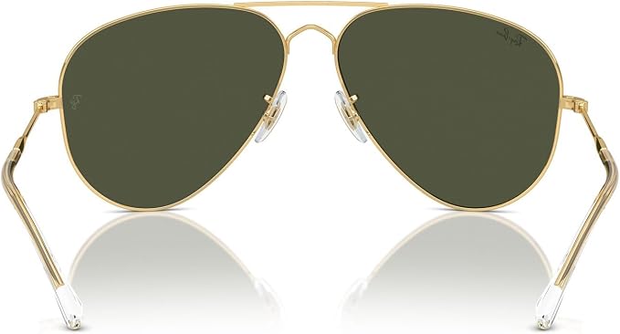 ANTEOJOS DE SOL POLARIZADOS RAY-BAN AVIATOR CLASSIC TALLE LARGE ARMAZÓN POLISHED GOLD Y LENTE GREEN GRADO A