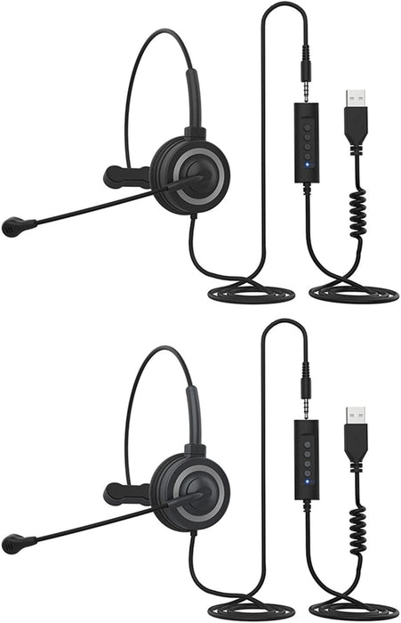 Audífonos Alámbricos Diadema Call Center Con Micrófono GRADO A