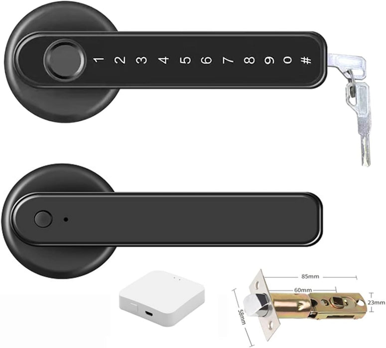 CONTROL REMOTO HUELLA DIGITAL INTELIGENTE CERRADURA BIOMÉTRICA INTERIOR PUERTA DE METAL DE MADERA GRADO A