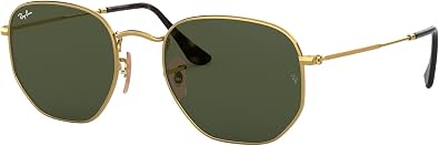 ANTEOJOS DE SOL RAY-BAN I-SHAPE HEXAGONAL TALLE LARGE ARMAZÓN POLISHED GOLD Y LENTE GREEN GRADO A
