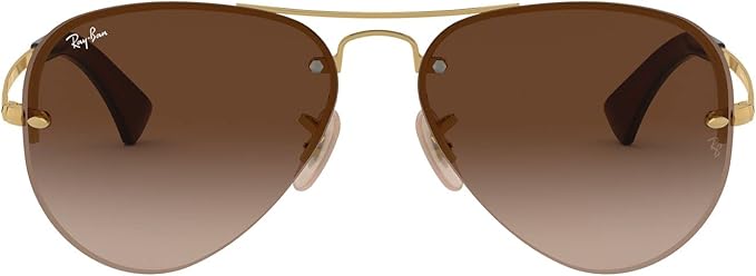 ANTEOJOS DE SOL POLARIZADOS RAY-BAN AVIATOR CLASSIC TALLE LARGE ARMAZÓN POLISHED BLACK Y LENTE GREEN GRADO A