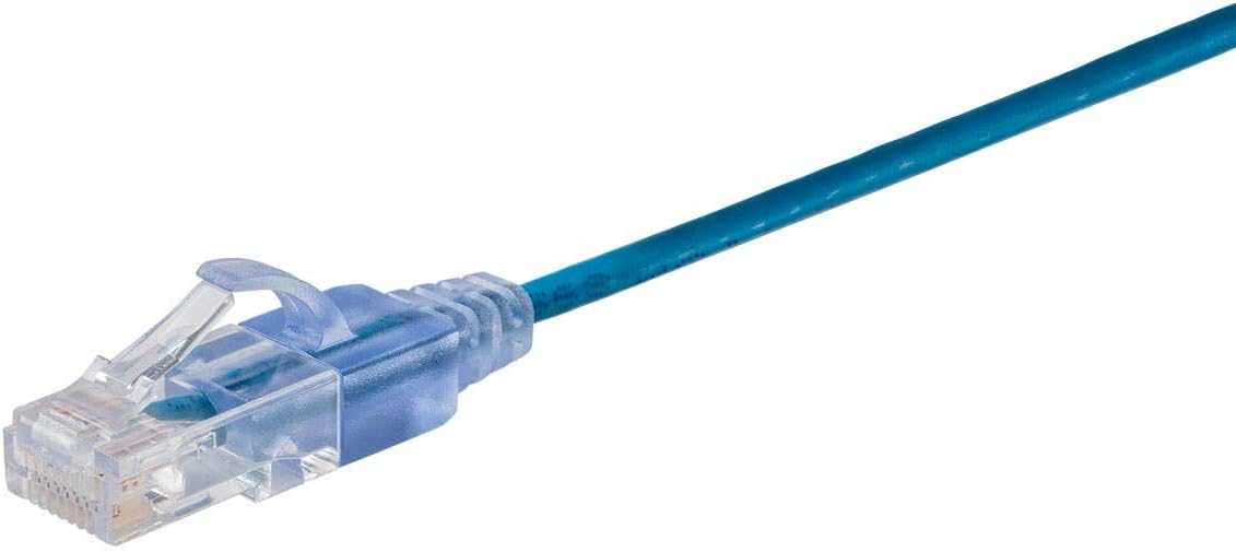 Monoprice SlimRun Series Cable de Conexión Patch Ethernet, 50ft, Azul GRADO B