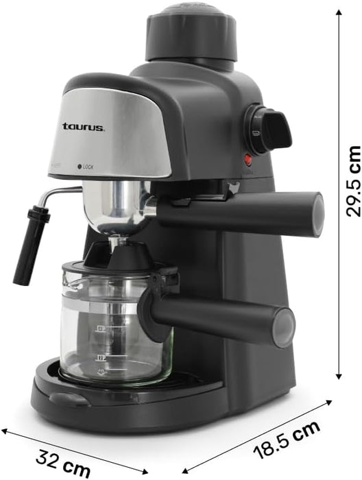 CAFETERA CAPPUCCINERA VIENA DE TAURUS CON ESPUMADOR DE LECHE GRADO A