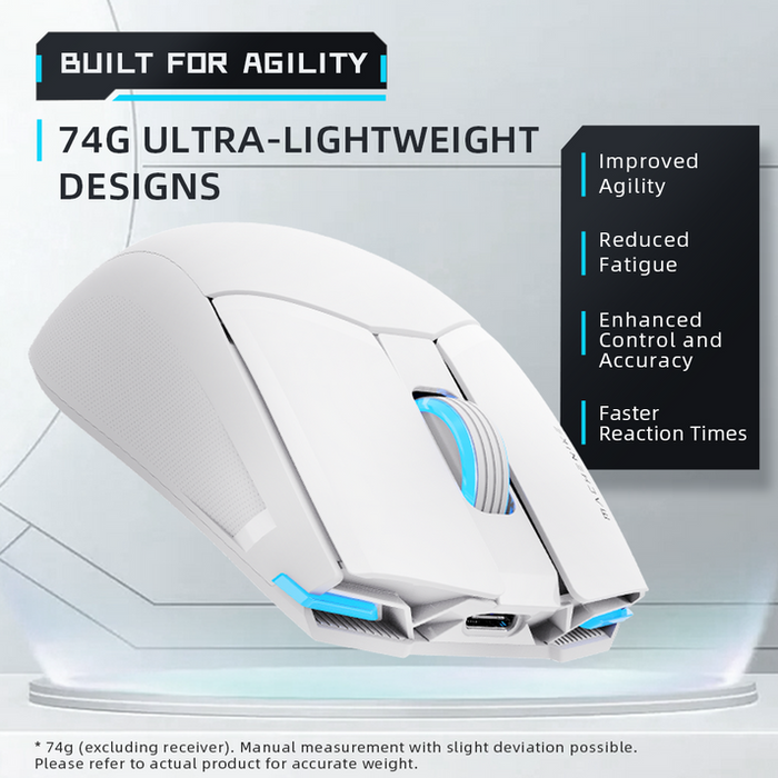 MOUSE INALAMBRICO GAMER MACHENIKE M7PRO PAW3395 DPI26000 GRADO B
