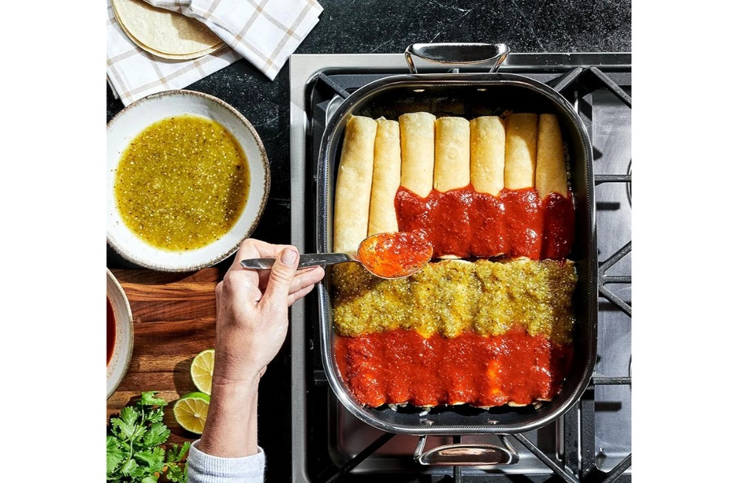 HEXCLAD BANDEJA PARA ASAR PEQUEÃ±A HYBRID CON REJILLA PLATEADO GRADO B