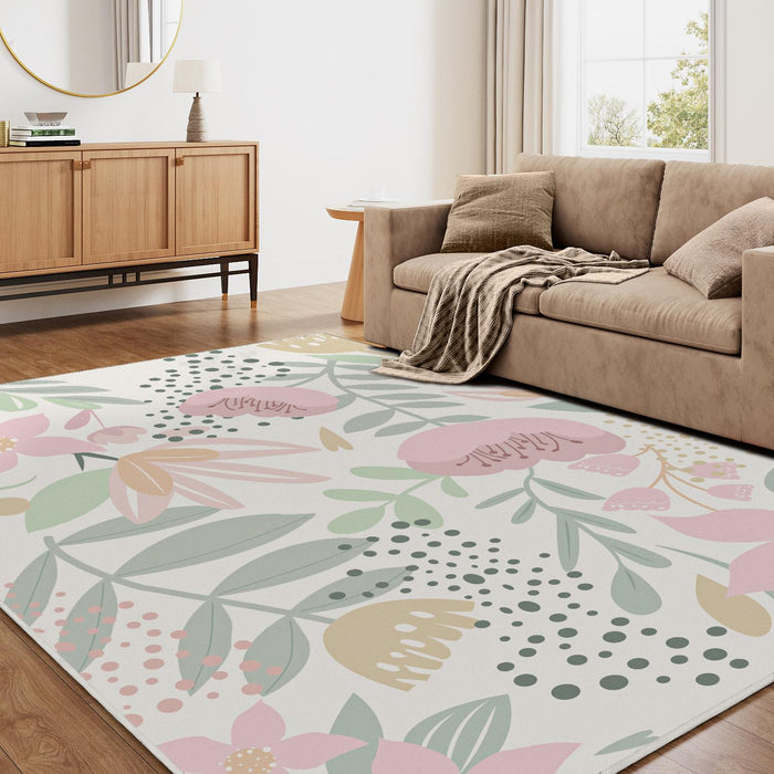 180x270cm Alfombra Decorativa Sala Estilo Moderno Floral GRADO A