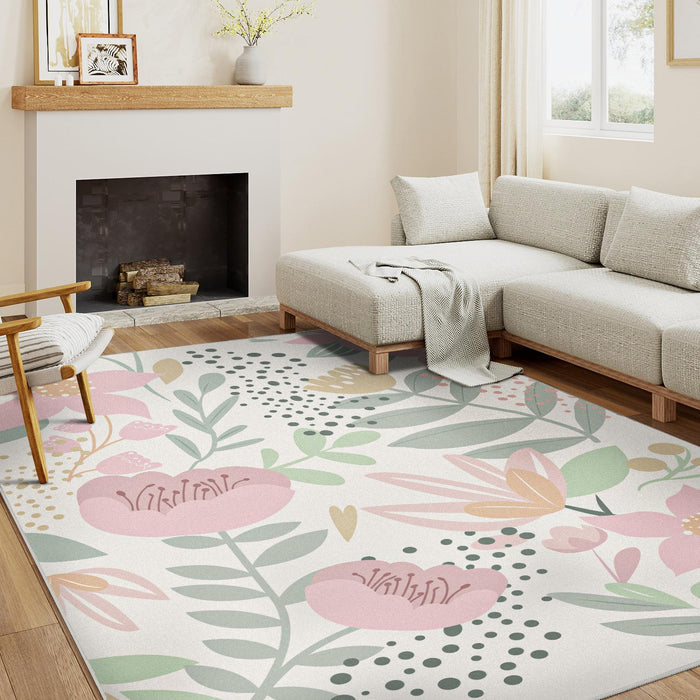 180x270cm Alfombra Decorativa Sala Estilo Moderno Floral GRADO A