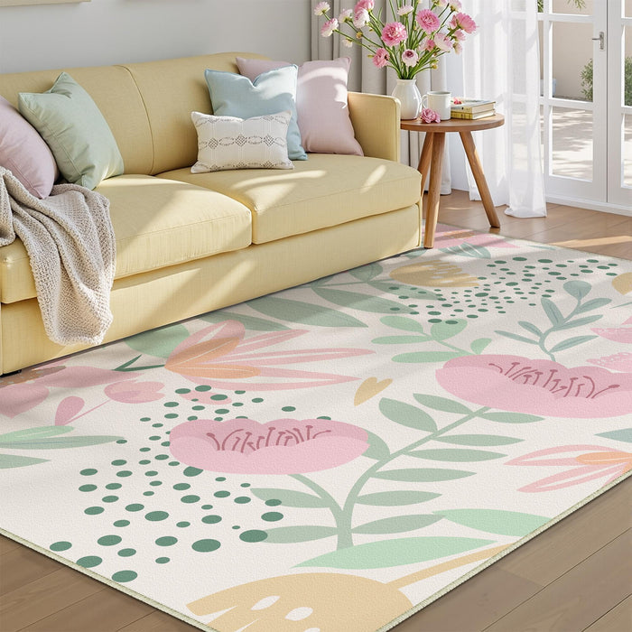 180x270cm Alfombra Decorativa Sala Estilo Moderno Floral GRADO A