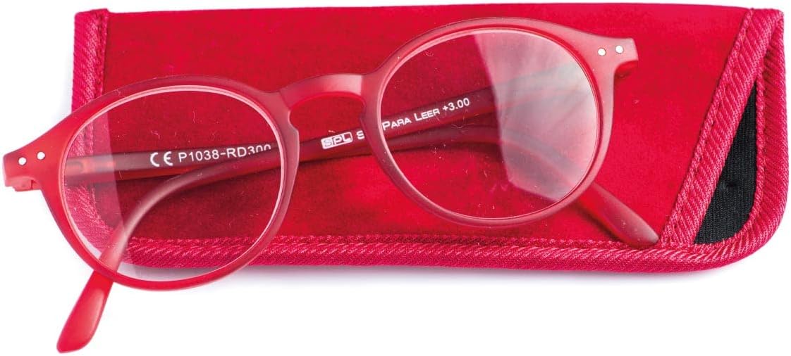 Lentes de Lectura SPL Color Rojo (+1.00) con Estuche Grado B