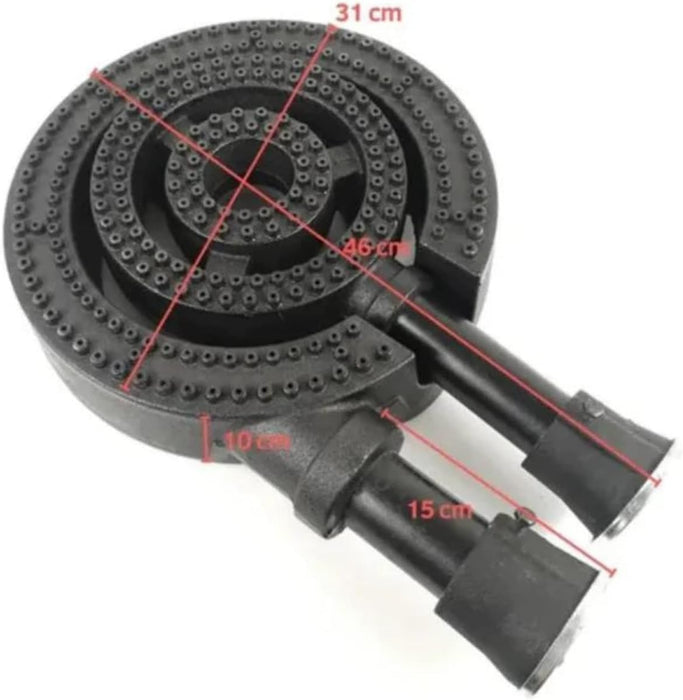 QUEMADOR INDUSTRIAL A GAS TRIPLE PARA ESTUFONES 31 CM Grado B