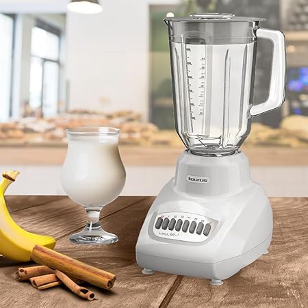 Licuadora Taurus Gauda Blanca 7 Vel. Vaso Vidrio 1.5l GRADO A