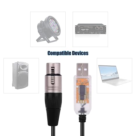 LOTE 60 PIEZAS USB A DMX512 INTERFACE FREESTYLER LÍNEA DE CONTROL DMX DJ