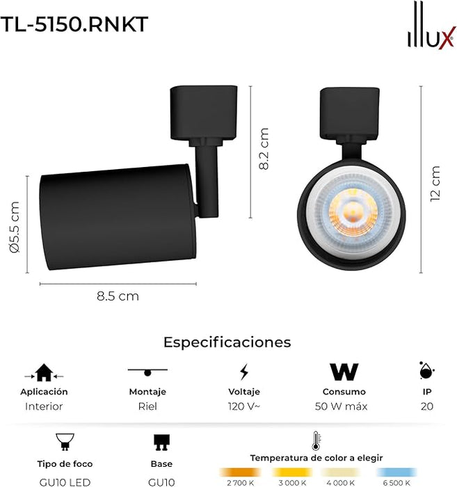 LÁMPARAS LED DE TECHO SOBREPONER DE TECHO DIRIGIBLE GU10 GRADO B