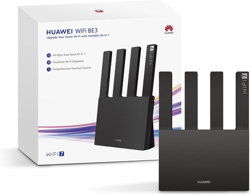 ROUTER HUAWEI WIFI 7 BE3 3600MBPS NEGRO 1 GRADO B - TiendaKomet México