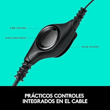 Audafonos Logitech H390 Control De Volumen, Usb, Color Negro GRADO A