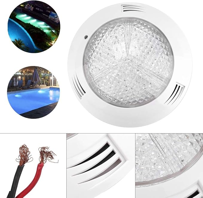 LUCES SUMERGIBLES CON CONTROL REMOTO, LUZ LA PARED LA PISCINA, AC12V 35W 360LED RGB IMPERMEABLE LUZ DE PISCINA LAMPARA SUBACUATICA MULTICOLOR PARA BAJO EL AGUA PAISAJE JARDIN FUENTES GRADO B