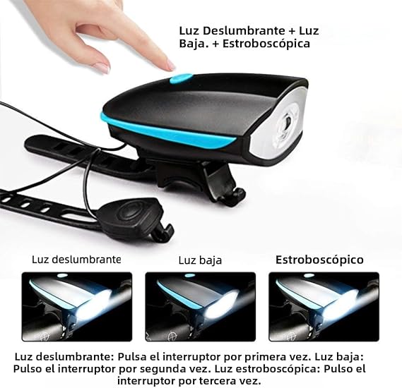 Luz De Bicicleta Recargable Impermeable