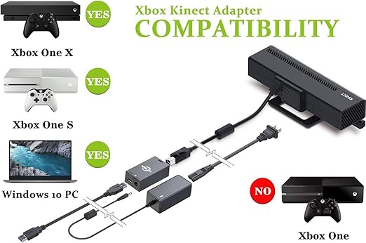 Xbox Kinect Adapter for Xbox One S, Xbox One  Grado B