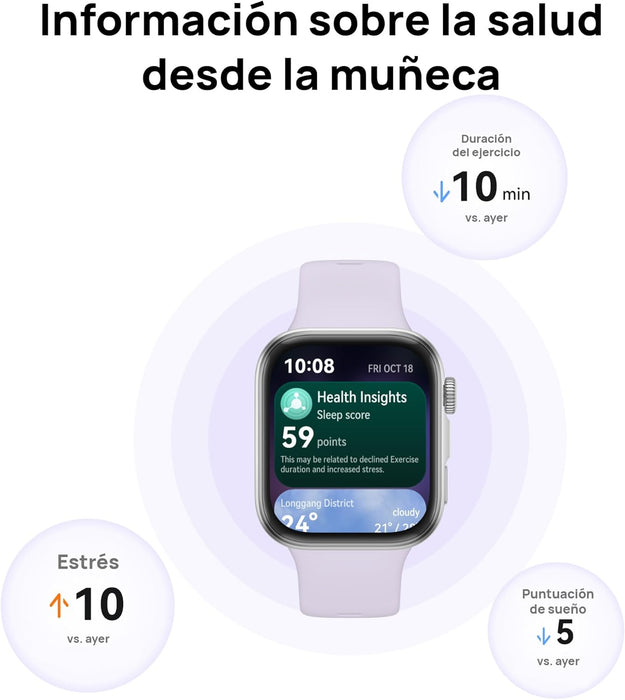 Smartwatch Huawei Watch Fit 4 1.82 Fluoroelastómero Morado GRADO A