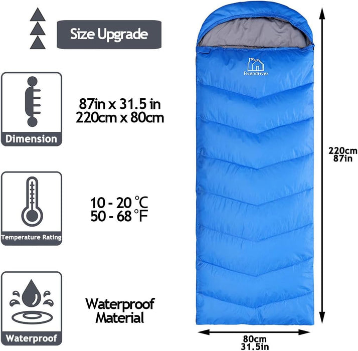 CAMPING SLEEPING BAG FOR HIKING OUTDOOR TRAVEL GRADO B 1 GRADO A.