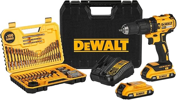 ROTOMARTILLO INALÍ¡MBRICO MAX CON 100 ACCESORIOS DEWALT COLOR AMARILLO   GRADO  A