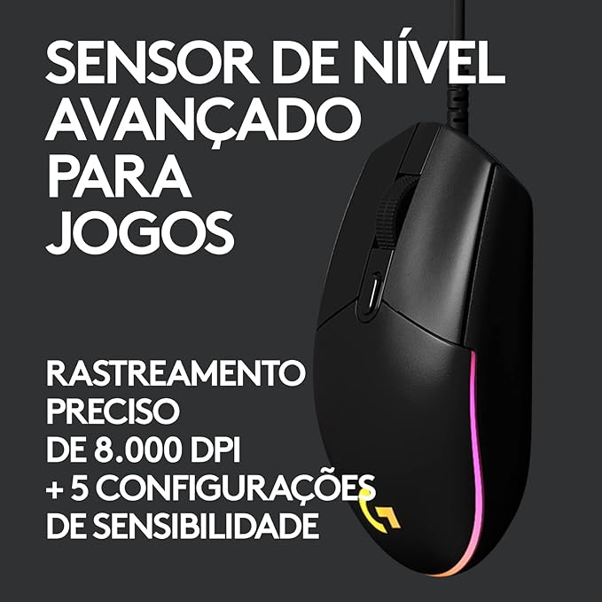 Mouse Gamer De Juego Logitech G Series Lightsync G203 Negro GRADO B - TiendaKomet México