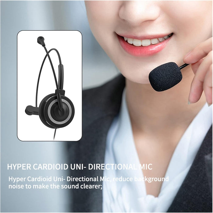 Audífonos Alámbricos Diadema Call Center Con Micrófono GRADO A