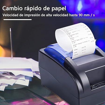 Impresora de Recibos, Impresora de Recibos Térmica Portátil de 58mm BT y USB GRADO A