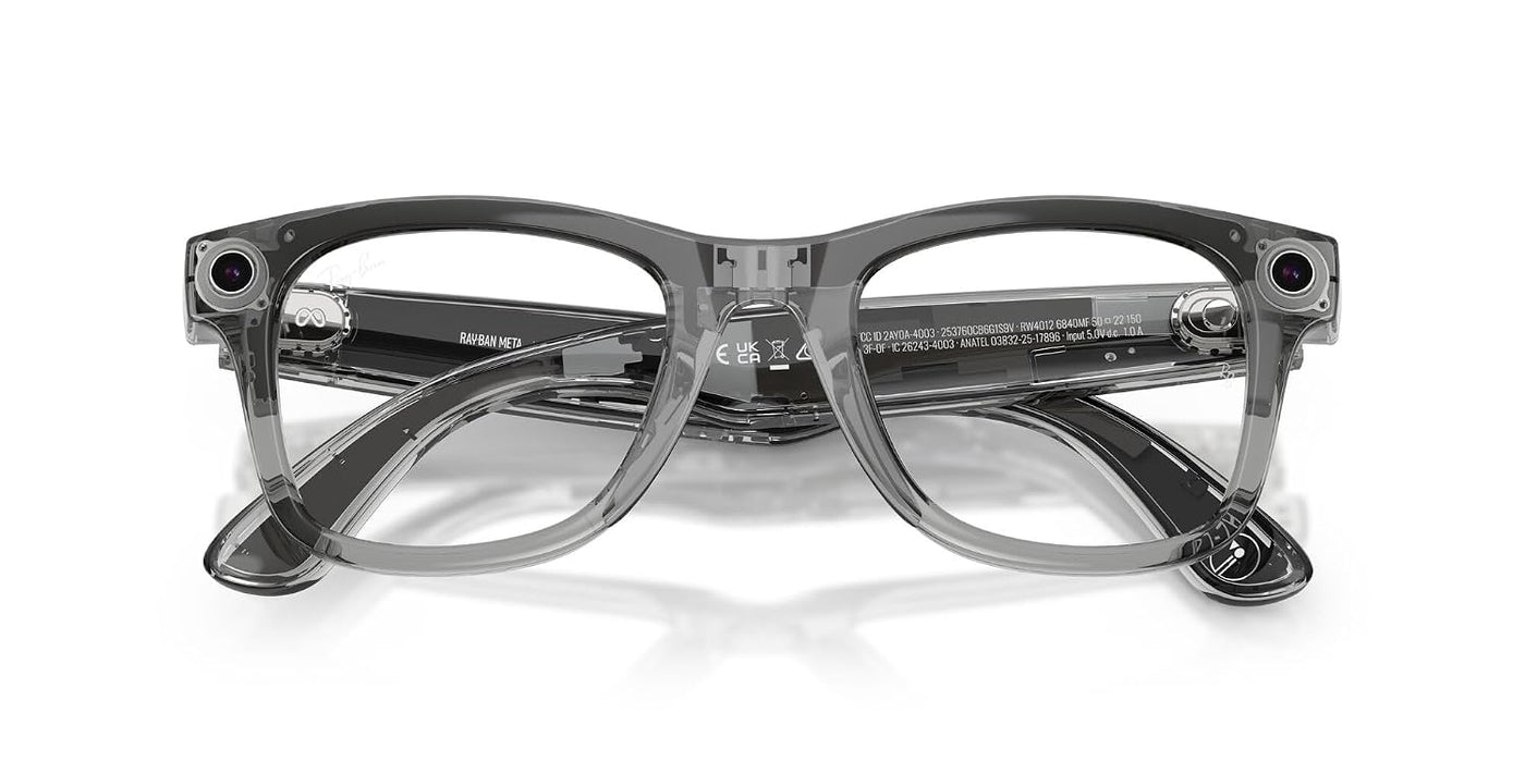 LENTES WAYFARER 2A GENERACIÓN SK-1001845-01 META RAY-BAN ZAFIRO GRIS GRADO B