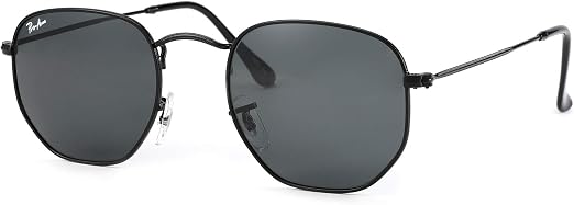ANTEOJOS DE SOL RAY-BAN I-SHAPE HEXAGONAL TALLE LARGE ARMAZÓN POLISHED BLACK Y LENTE GREY GRADO A